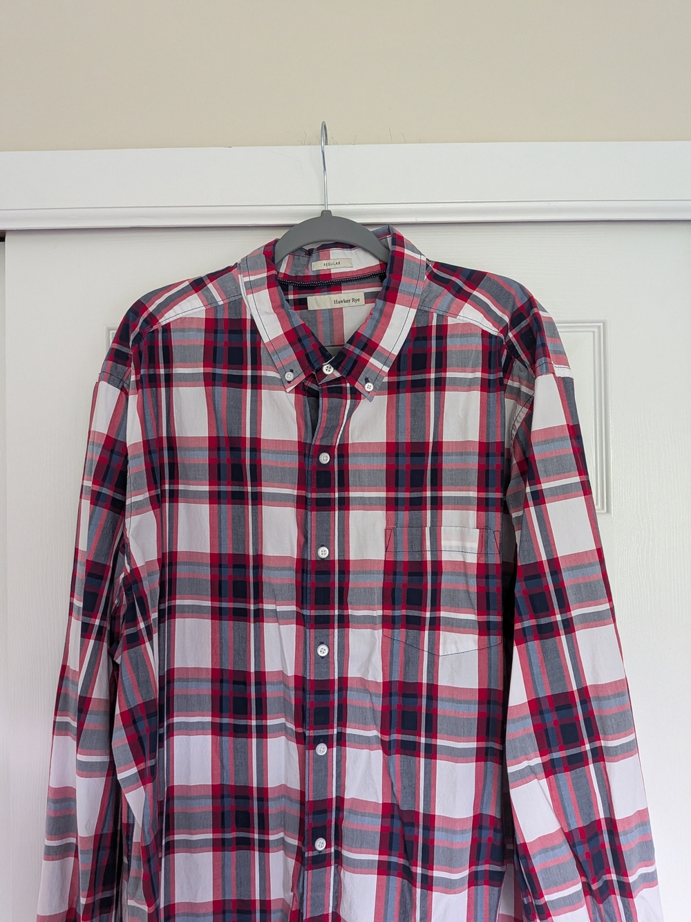 Hawker Rye Men's Red & Blue Plaid Button-Down Shirt